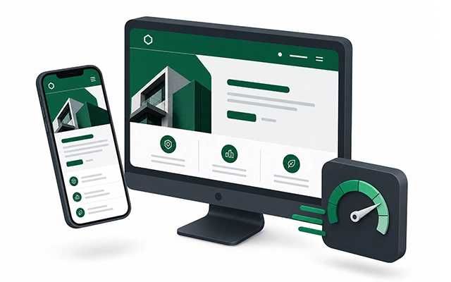 Responzivní web přehledně zobrazený na mobilu
